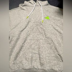 Grey and Green Adidas Hoodie